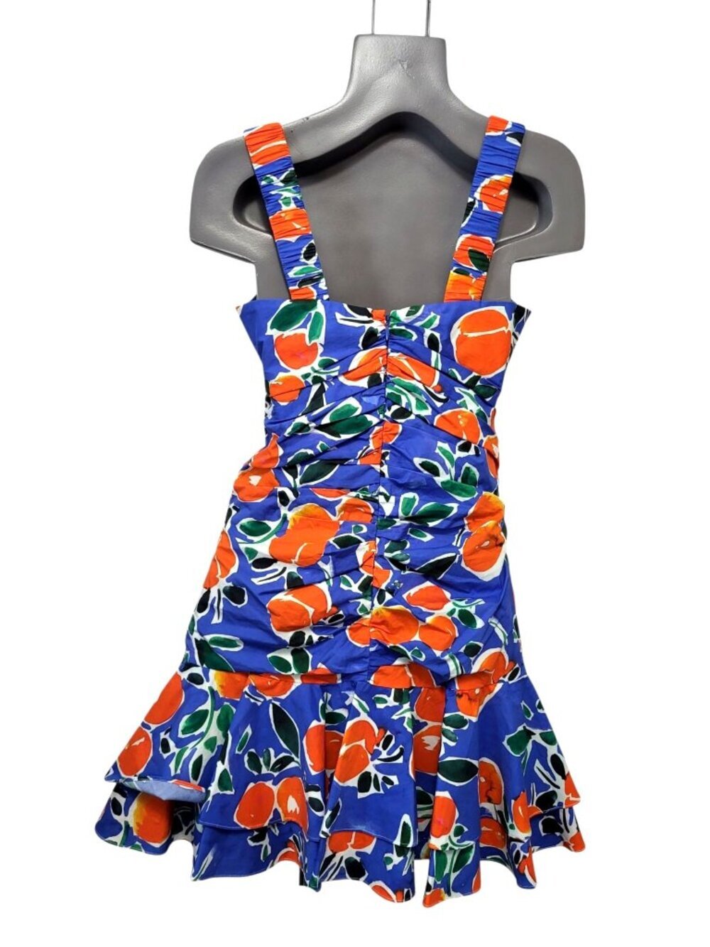 Jonathan Simkhai Havana Ruched Ruffle Mini Dress Ruffle Skirt - Picture 6 of 11